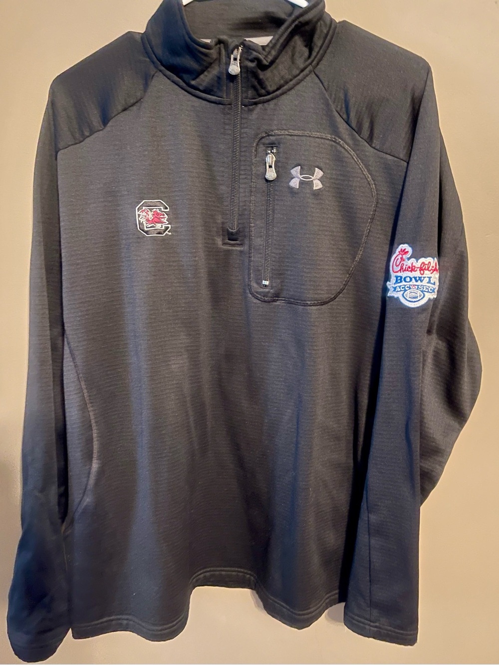 Chick-Fil-A Bowl- SC Gamecocks Under Armour 1/4 Zip Pullover Size XL